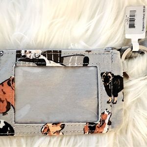NWT VERA BRADLEY Dog Show Cotton Zip ID Case Wallet